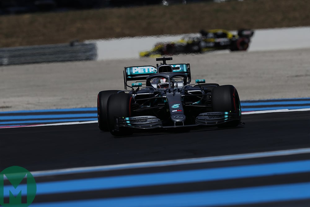 Lewis Hamilton on track in qualifying for the 2019 French Grand Prix