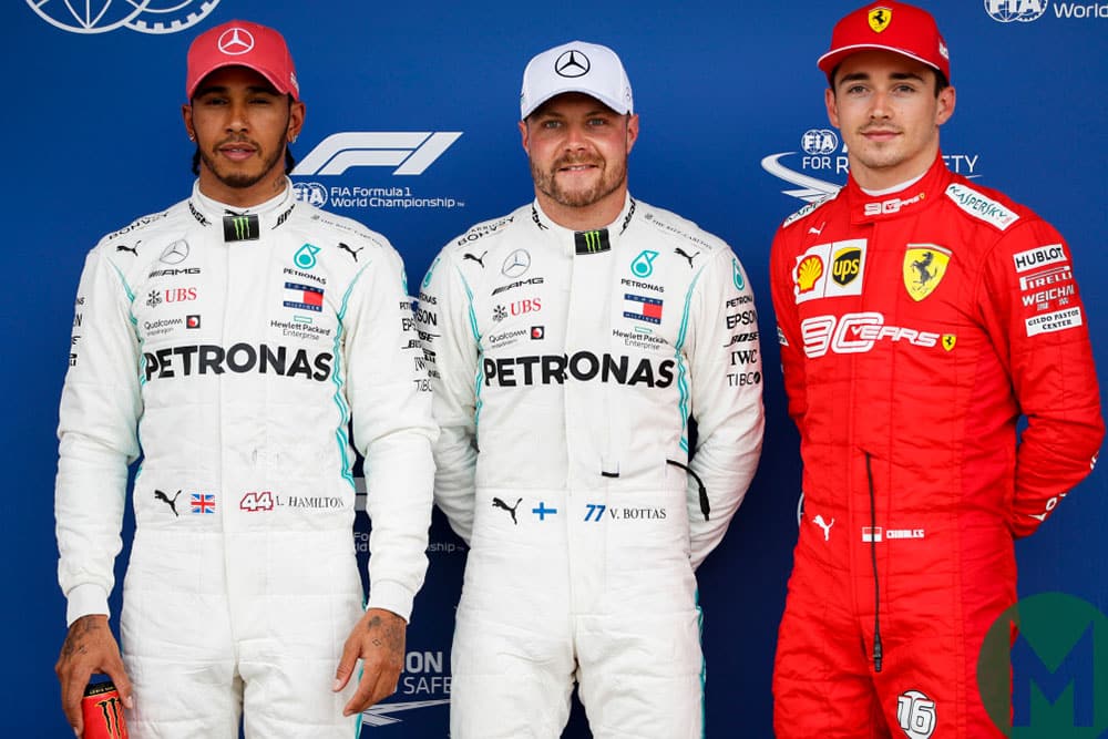 2019 British Grand Prix top three qualifiers