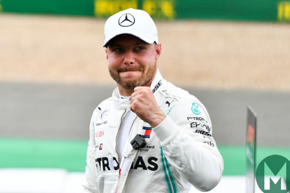 Valtteri Bottas after securing pole position for the 2019 British Grand Prix
