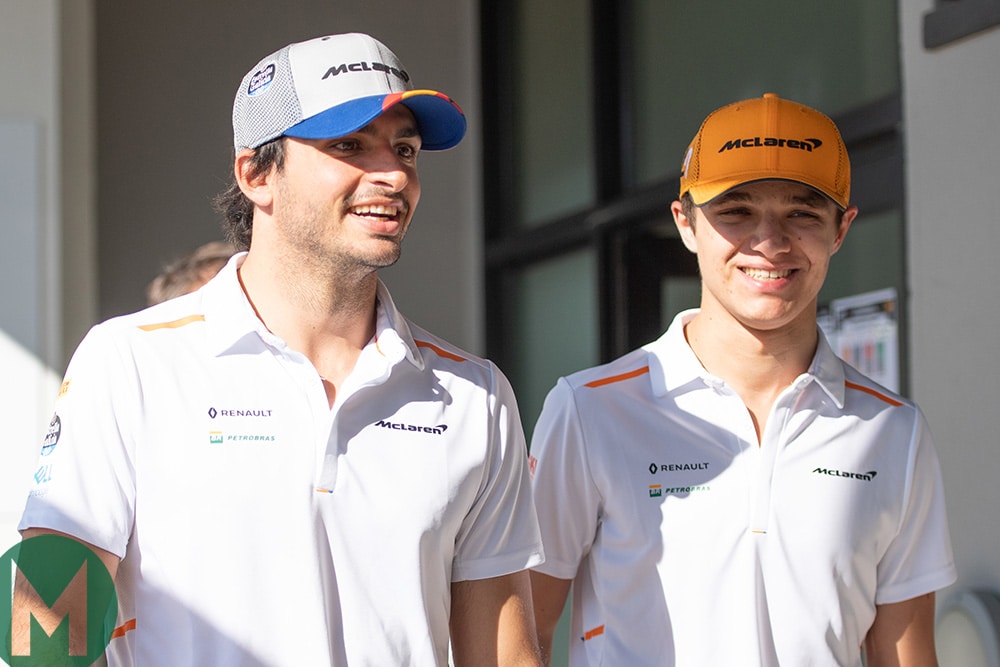 Carlos Sainz and Lando Norris in 2019