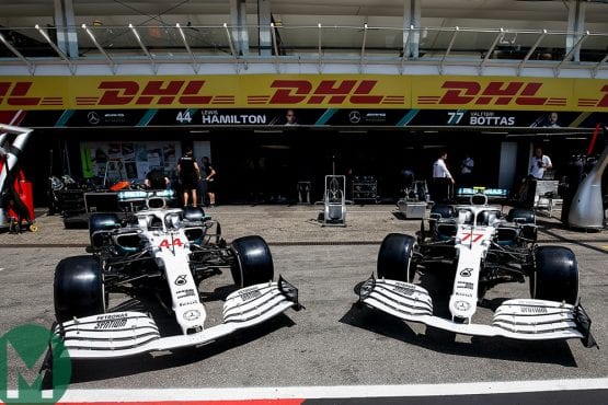 Mercedes unveils special white F1 livery to commemorative 125 years of motor sport