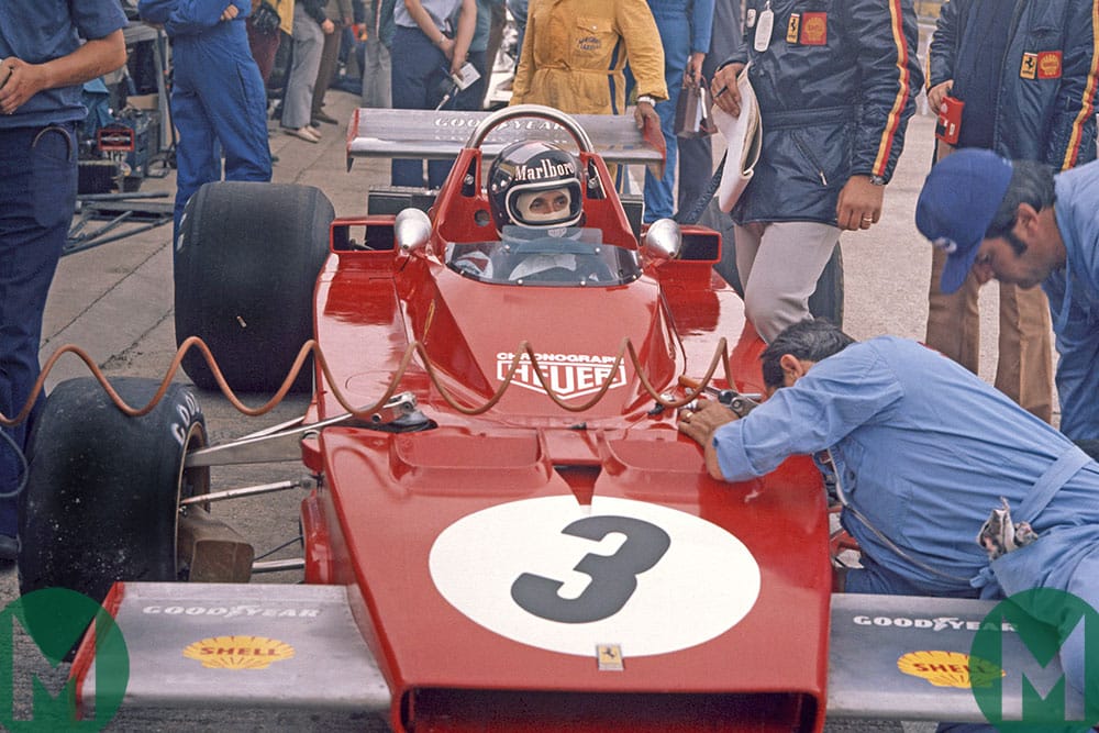 Ferrari struggled in 1973 - here Jacky Ickx is behind the wheel at Silverstone