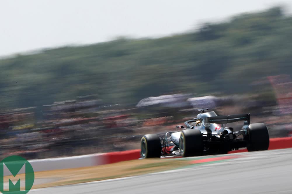 Lewis Hamilton negotiates Silverstone's sweeps in the 2018 British Grand Prix