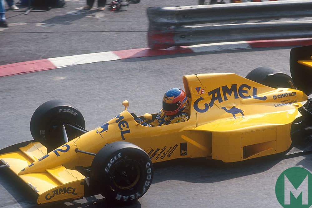 Martin Donnelly in F1 for Lotus, at the 1990 Monaco Grand Prix