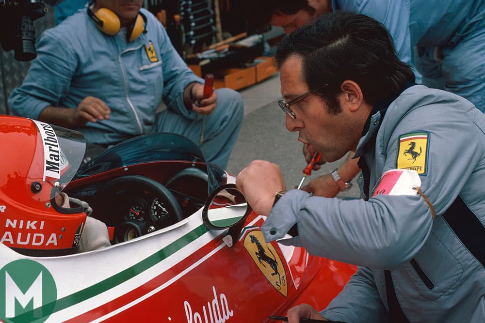 Mauro Forghieri with Niki Lauda led Ferrari's mid-1970s domination of F1