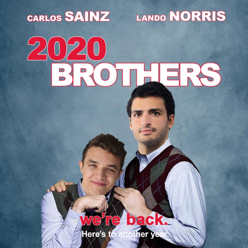 McLaren Twitter post Carlos Sainz and Lando Norris brothers