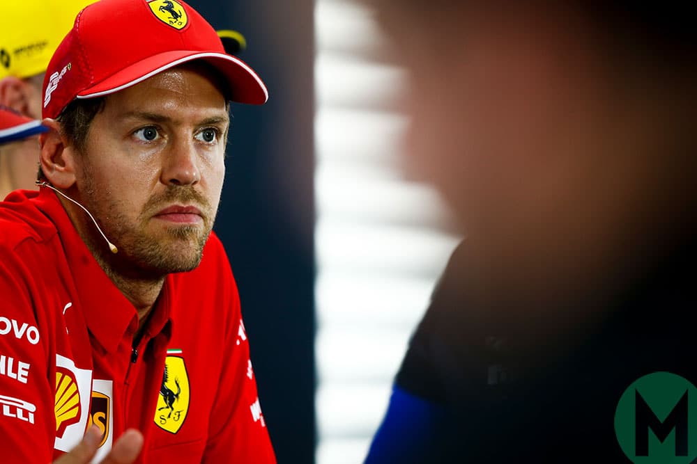 Sebastian Vettel in the Thursday press conference ahead of the 2019 German Grand Prix