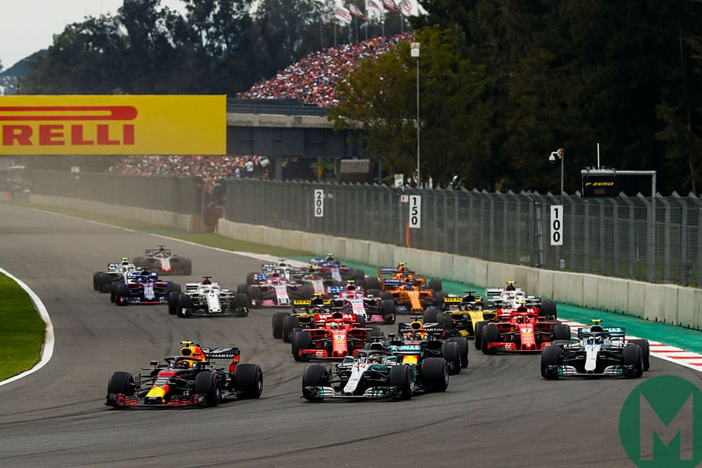 The start of the 2018 Mexican Grand Prix