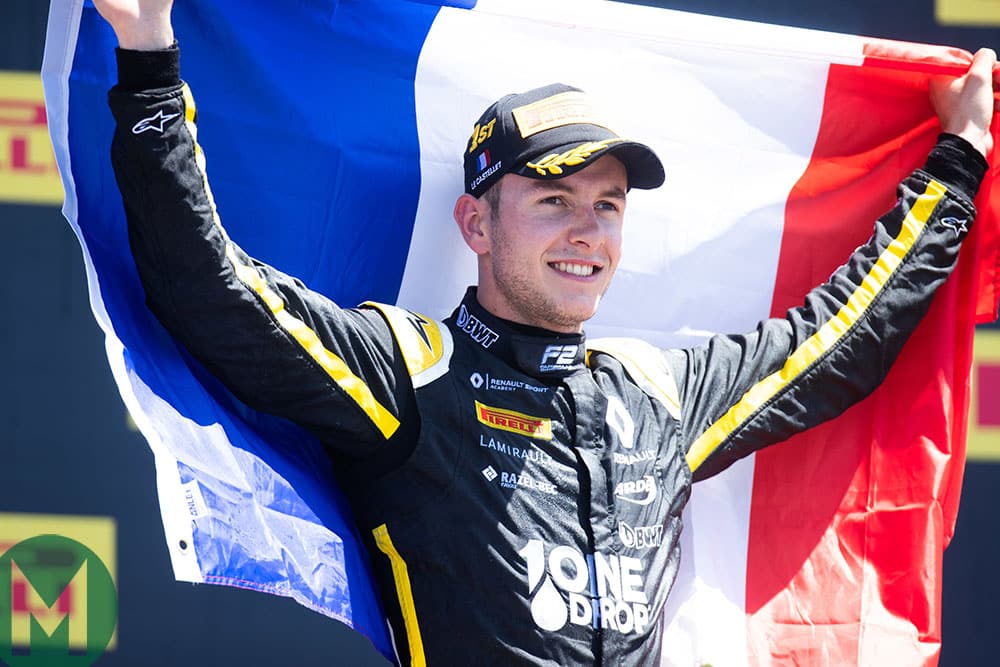 Anthoine Hubert after winning the F2 Race 2 in 2019 at Paul Ricard