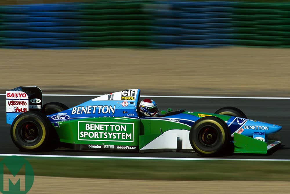 Jos Verstappen in a Benetton Ford B194 at the 1994 French Grand Prix