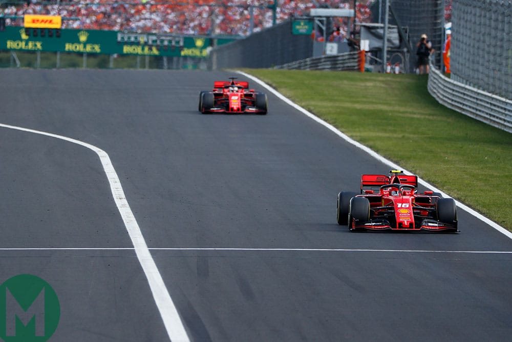 The Ferraris were unable to keep up with the leading pair