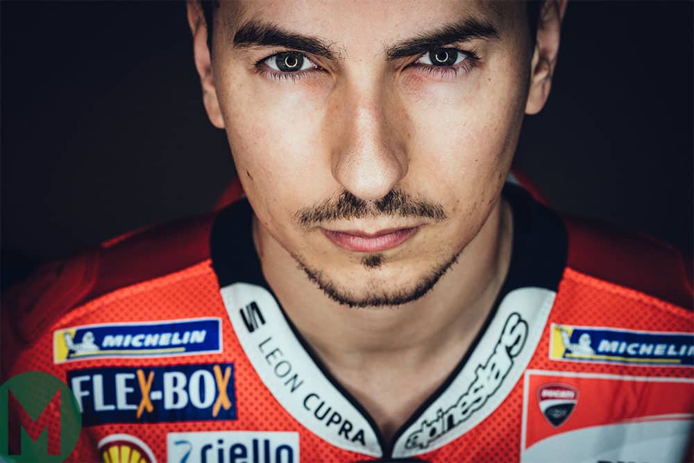 Jorge Lorenzo in a promotional shot for Ducati