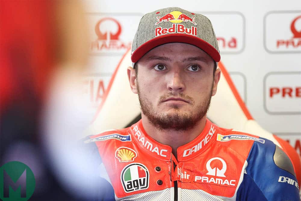 Jack Miller sat in the Ducati garage ahead of the 2019 Austrian MotoGP