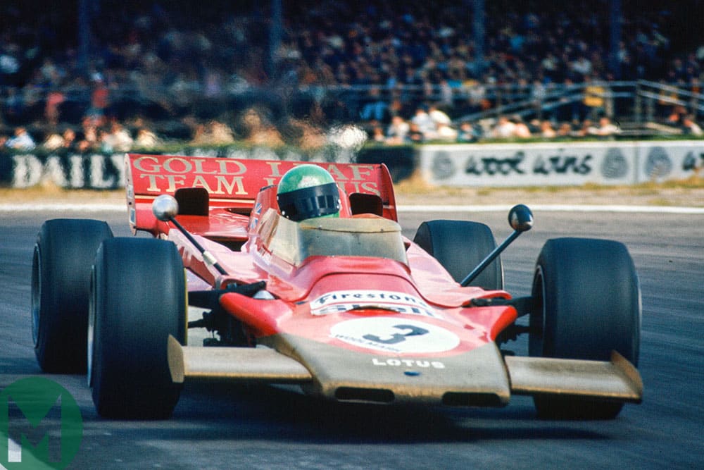 Reine Wisell in a Lotus 56B at the 1971 British Grand Prix at Silverstone