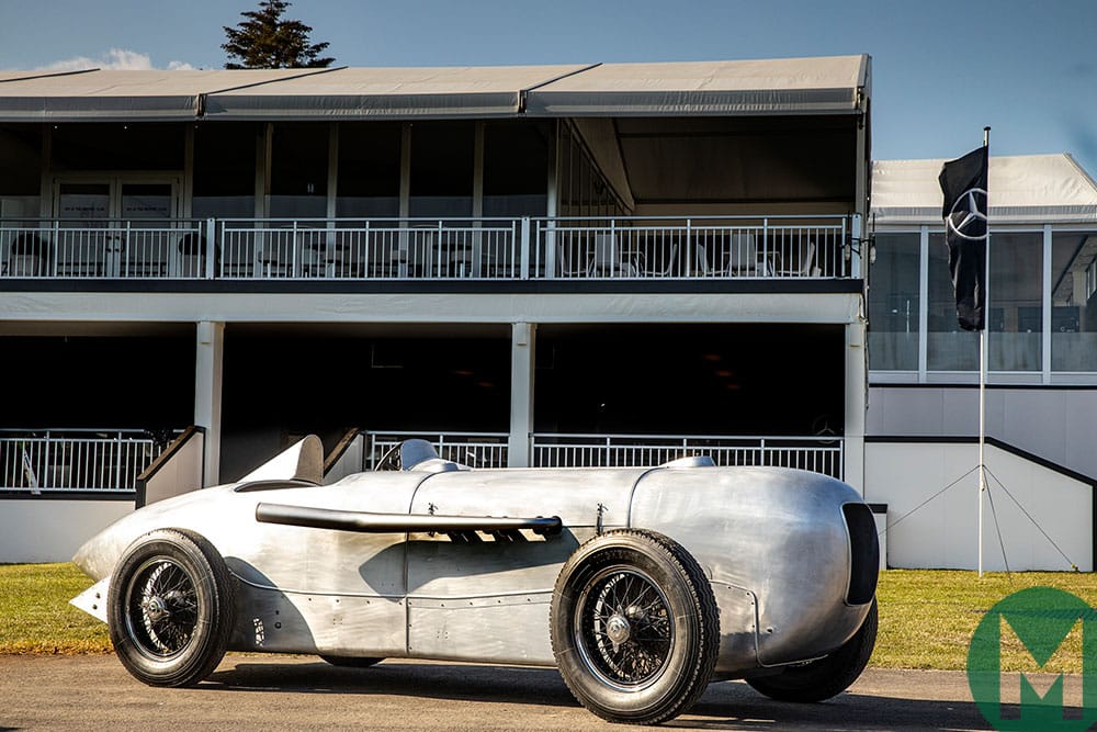 A reconstructed 1932 Mercedes-Benz SSKL streamlined racing car will be driven on public road for the first time