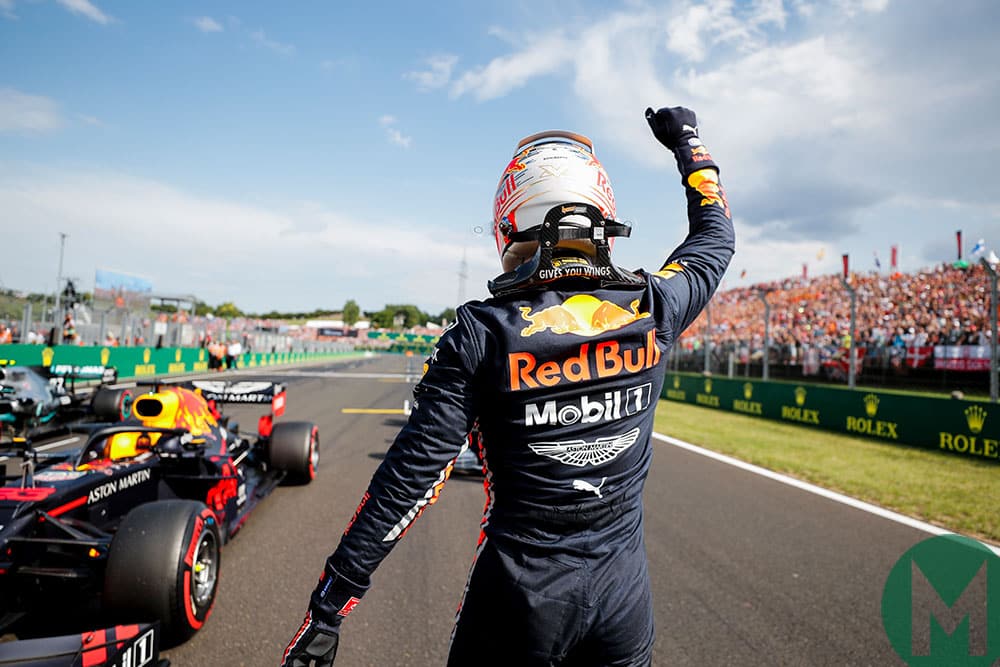 Verstappen delights the travelling Dutch contingent by taking his first ever F1 pole