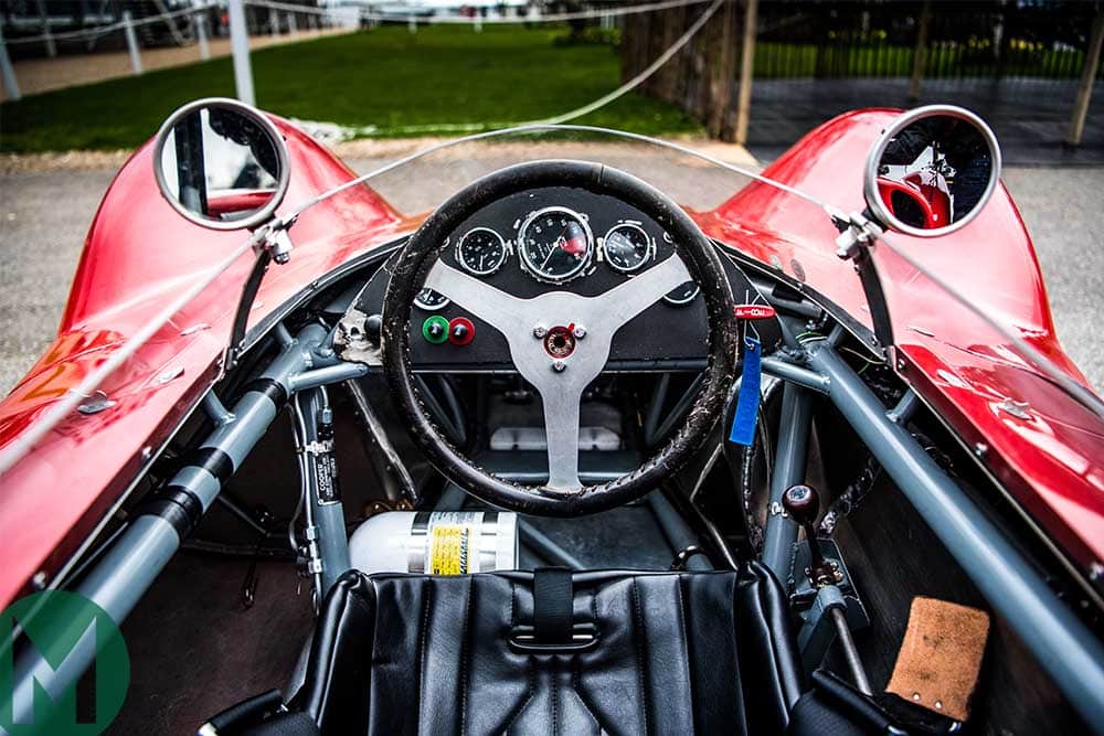 The driver's eye view of the (effectively) central single-seater Zerex