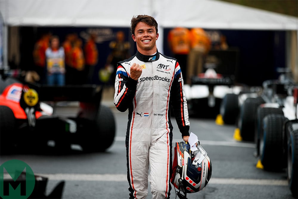 Nyck de Vries leads the Formula 2 championship with ART Grand Prix