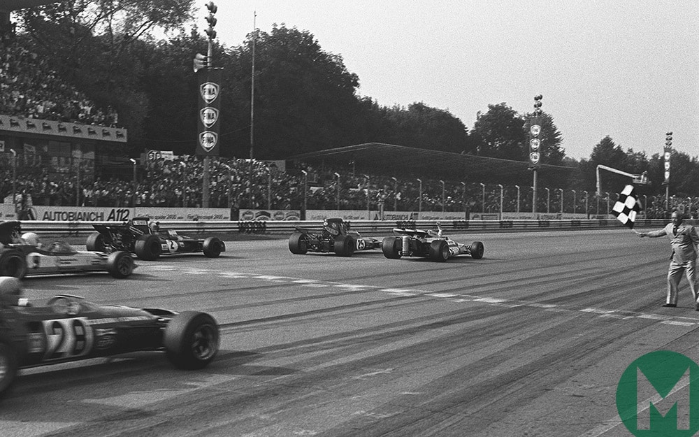 The finish of the 1971 Italian Grand Prix
