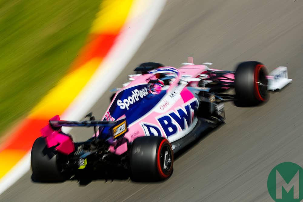 Sergio Perez in qualifying for the 2019 F1 Belgian Grand Prix