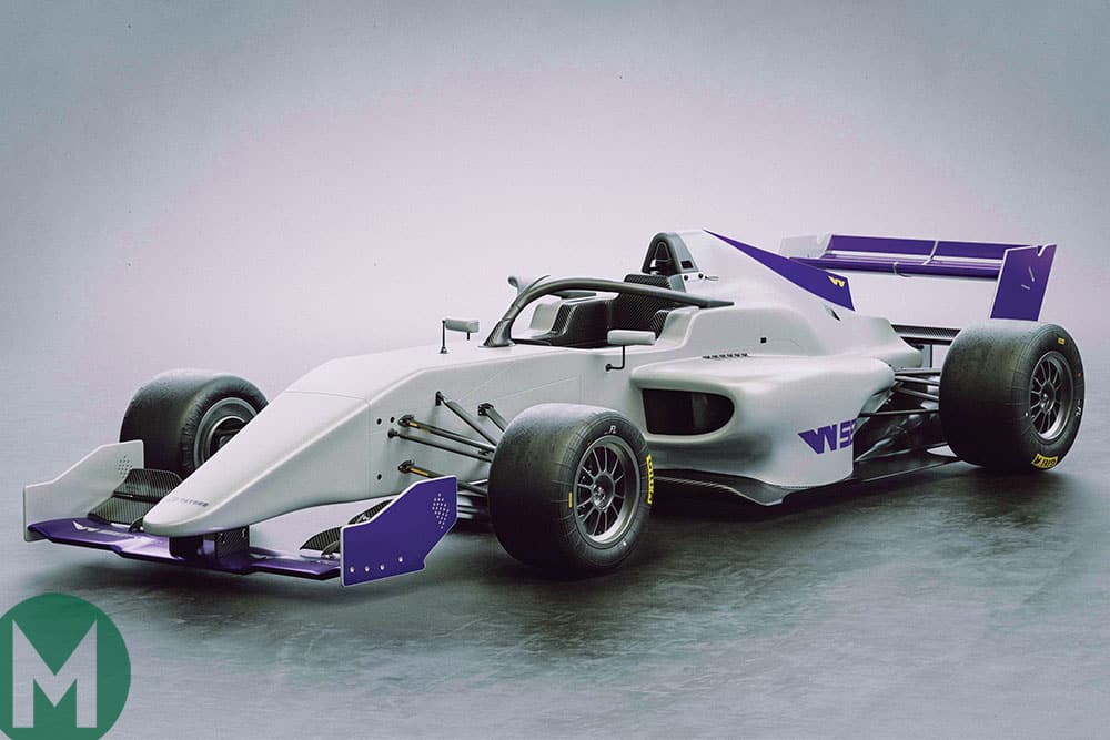 Formula 3-spec W Series car