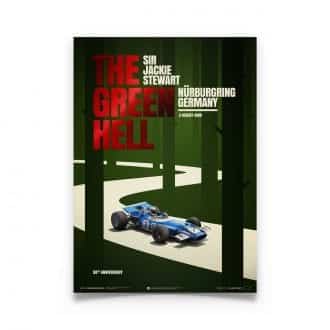 Product image for Jackie Stewart - The Green Hell - 1969 | Limited Edition poster
