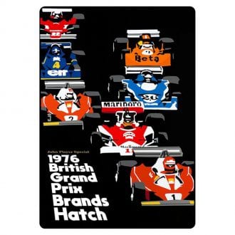 Product image for Niki Lauda – James Hunt – 1976 British Grand Prix | Joel Clark | contemporary poster