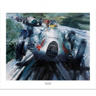 Product image for A Show of Force | Tazio Nuvolari - Auto Union Type D - 1938 | John Ketchell | Limited Edition print