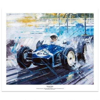 Product image for Raining Talent | Stirling Moss – Lotus 18 – 1960 | John Ketchell | Limited Edition print