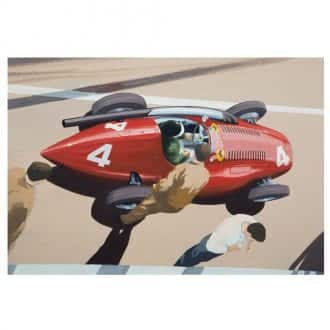 Product image for Mike Hawthorn - Ferrari Squalo - 1955 | signed by artist | Limited Edition print