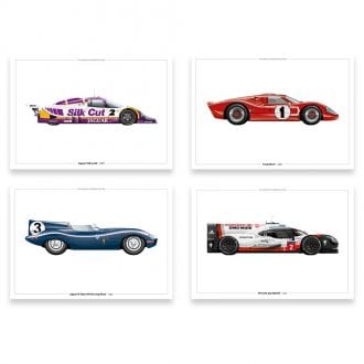 Product image for The Le Mans Winners | Limited Edition print collection | signed by 8 Le Mans Winners