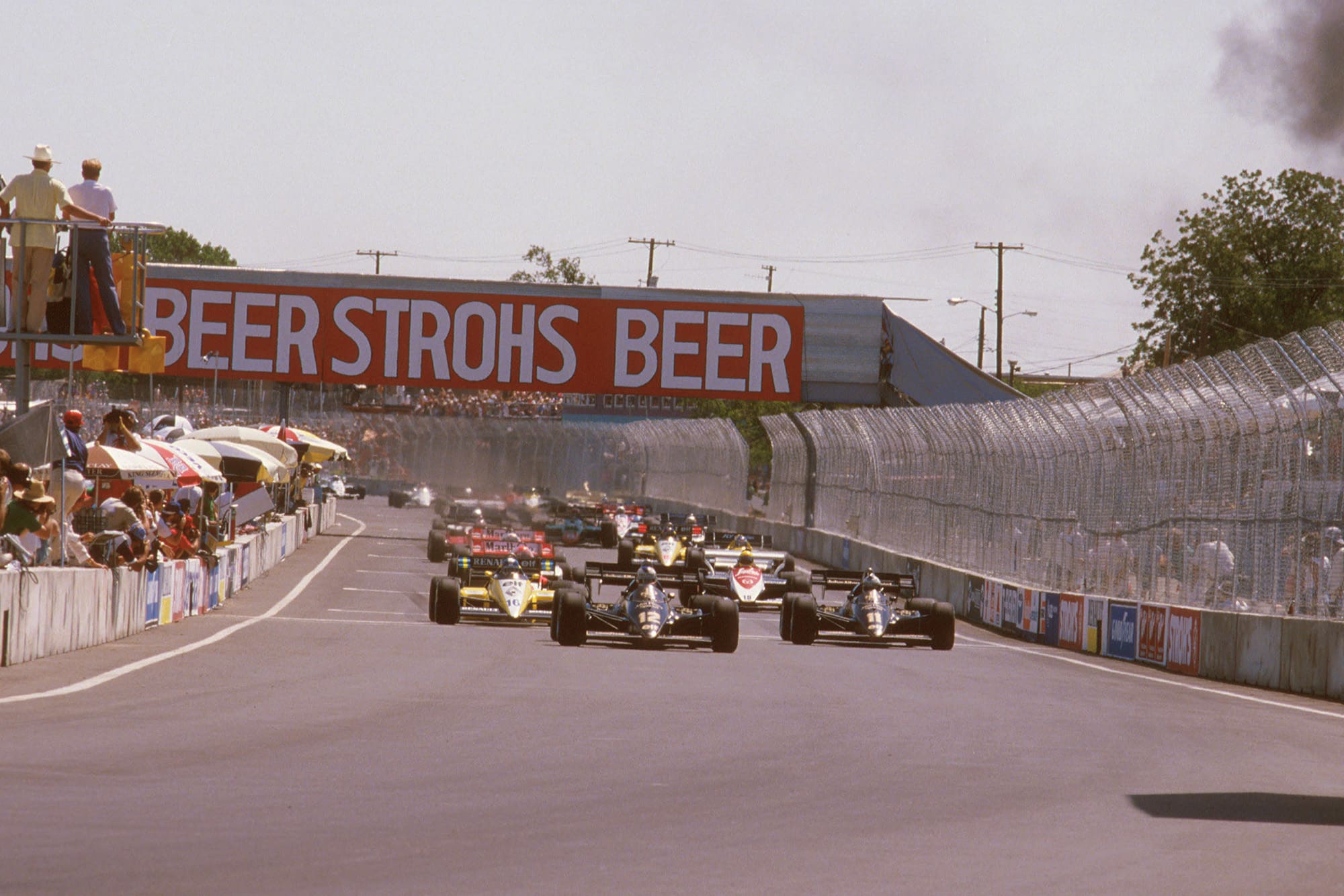 “In Formula 1, it’s not only the engines that whine” the 1984 Dallas