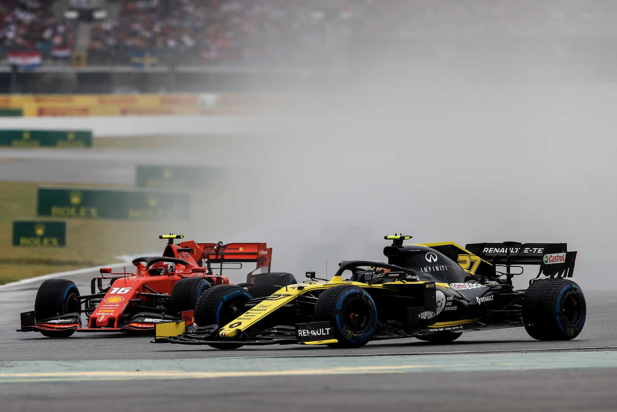 Nico Hulkenberg and Charles Leclerc at the 2019 F1 German Grand Prix