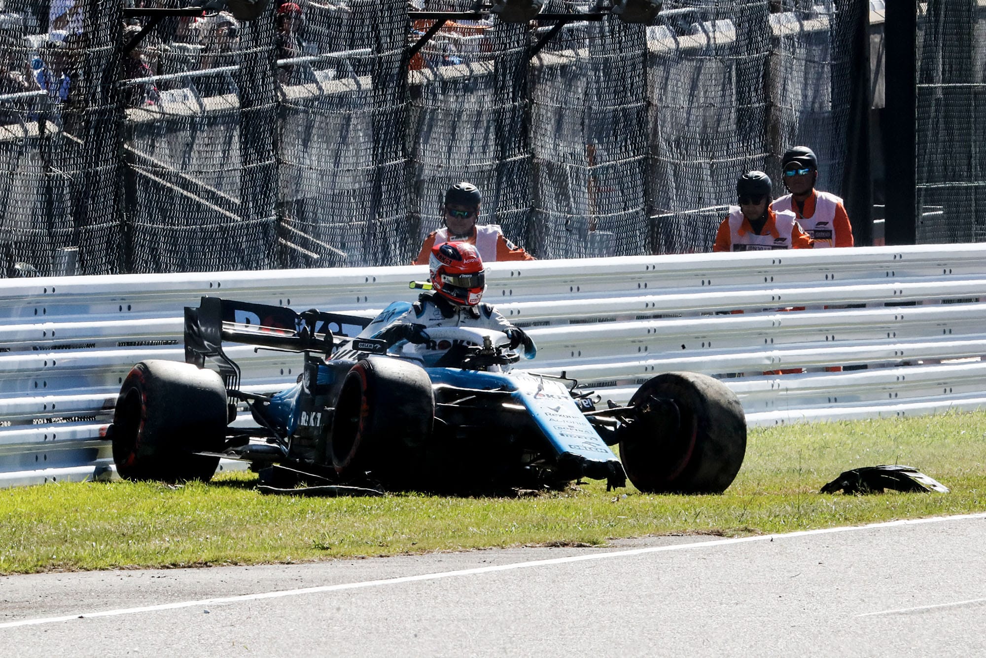 Robert Kubica crashes in qualifying for the 2019 f1 Japanese Grand Prix