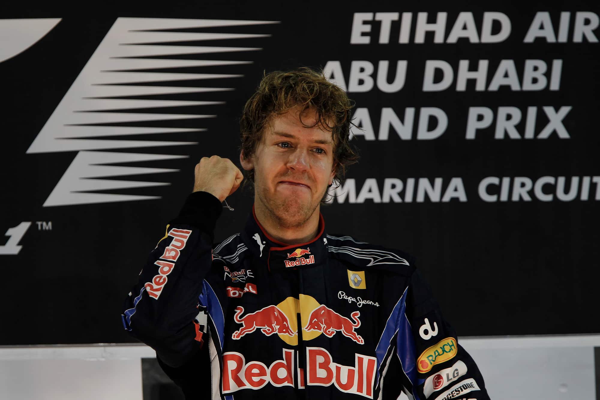 Sebastian Vettel after winning the 2010 Formula 1 world championship
