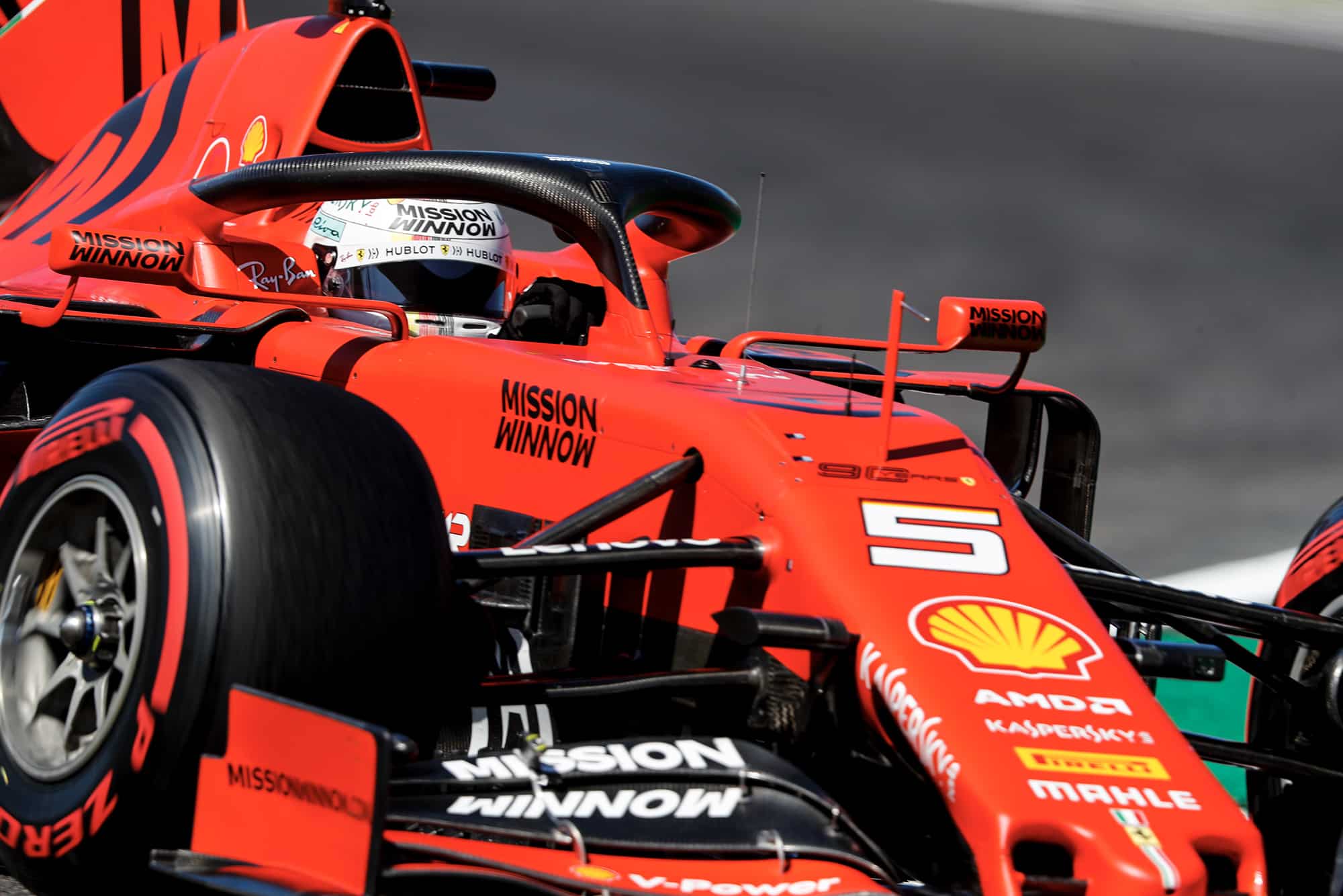Sebastian Vettel during qualifying for the 2019 Japanese Grand Prix