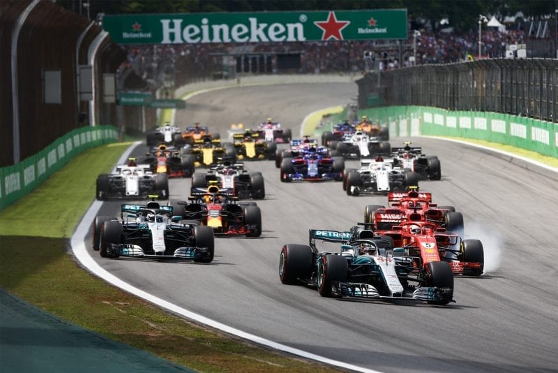 The start of the 2018 Brazilian Grand Prix