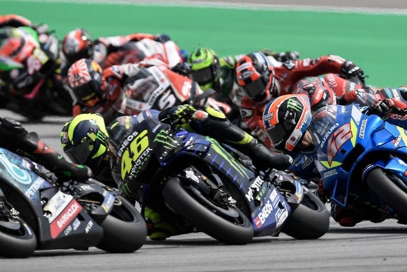 Rossi fighting in the pack in 2019