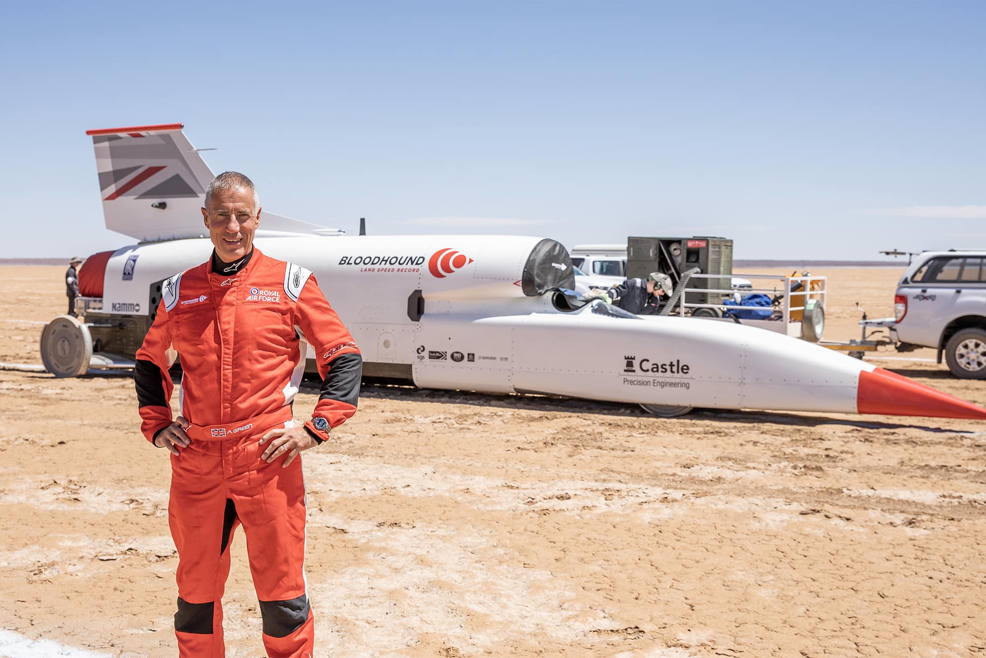 Andy Green, RAF Pilot and man behind the wheel of the Bloodhound LSR car