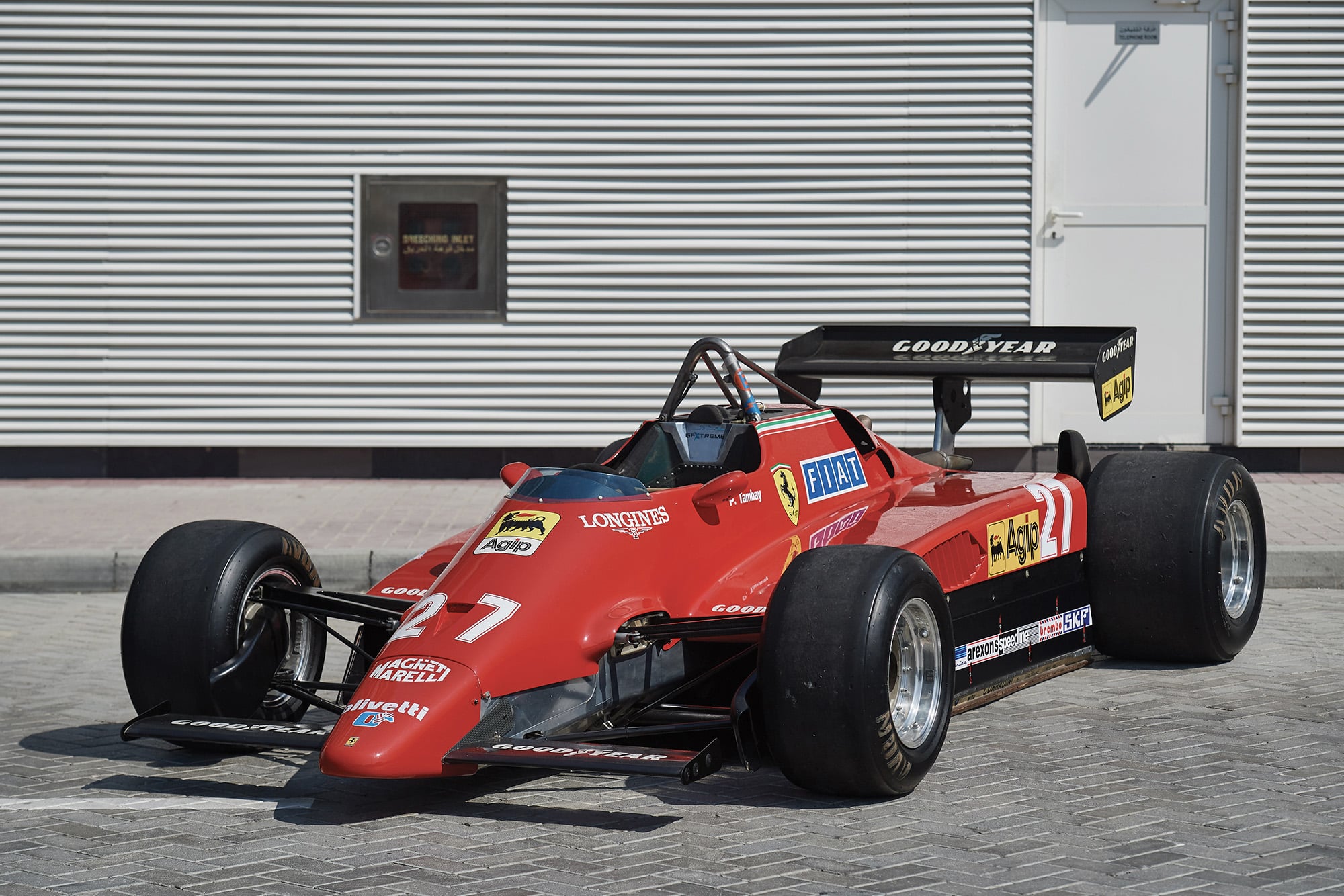Front view of the 1982 German Grand Prix-winning Ferrari 126 C2