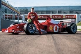 Video: Mick Schumacher drives dad’s 2002 F1 championship-winning Ferrari 