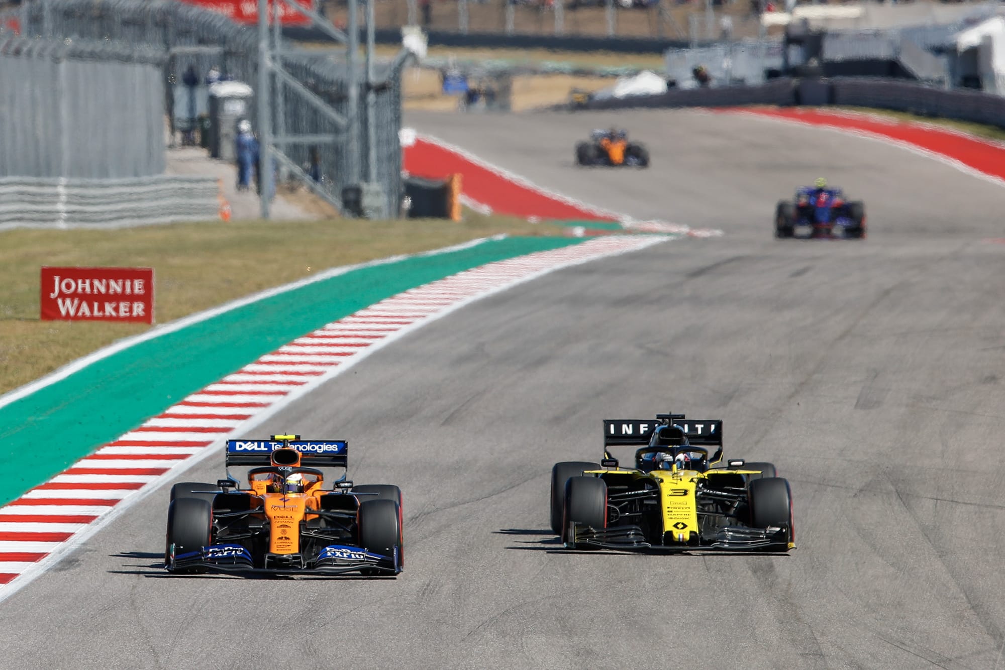 Lando Norris and Daniel Ricciardo side by side during the 2019 US Grand Prix