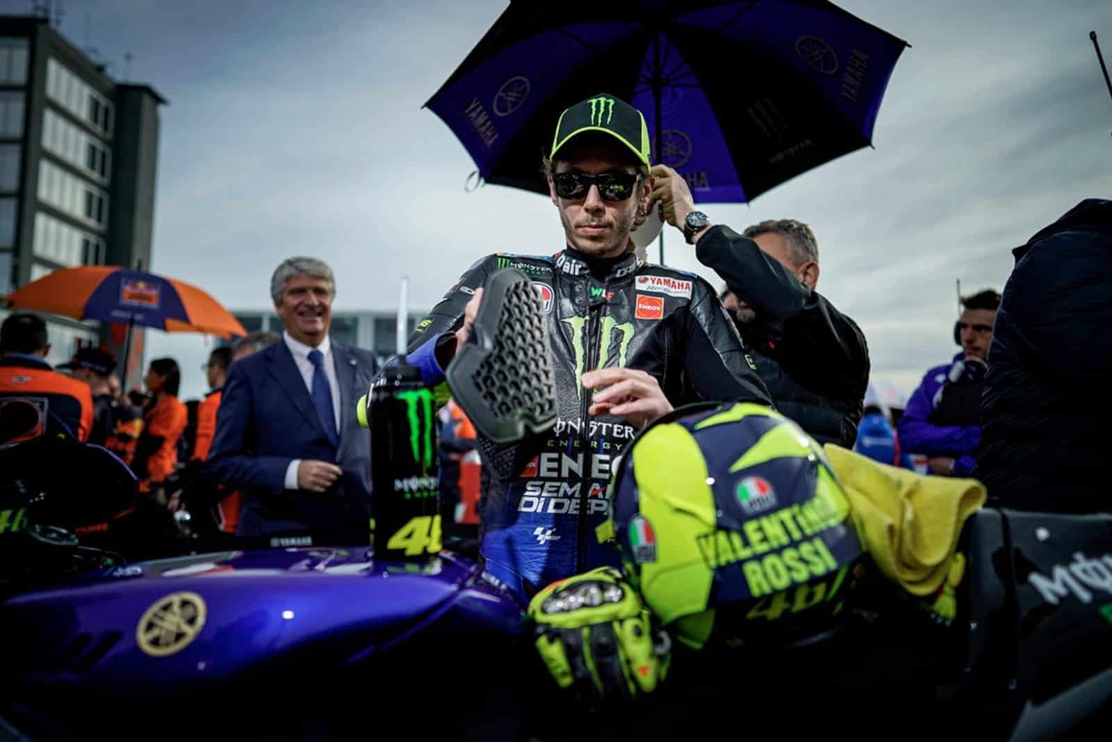 Valentino Rossi on the grid ahead of the 2019 MotoGP Grand Prix of Valencia