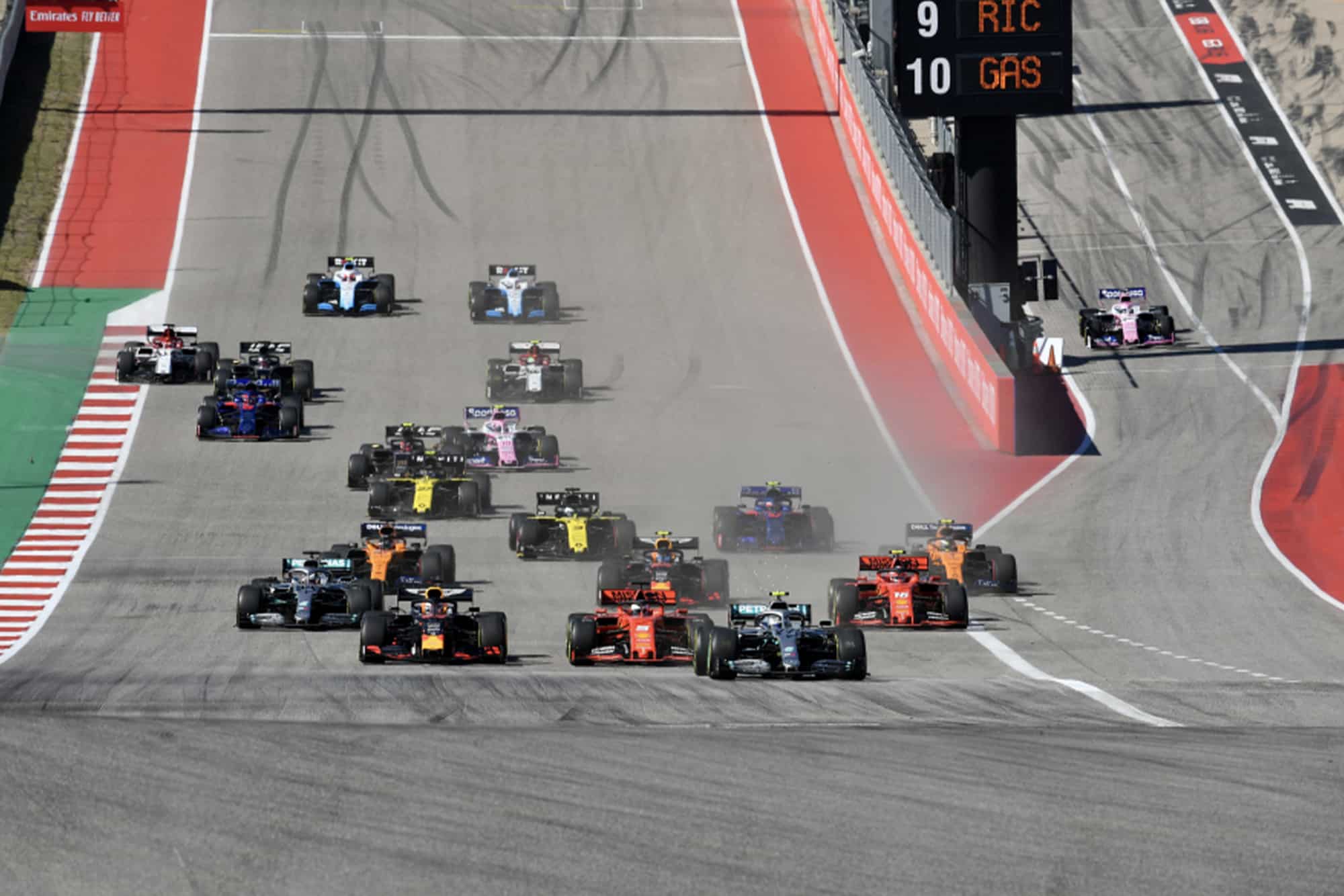 The start of the 2019 United States Grand Prix