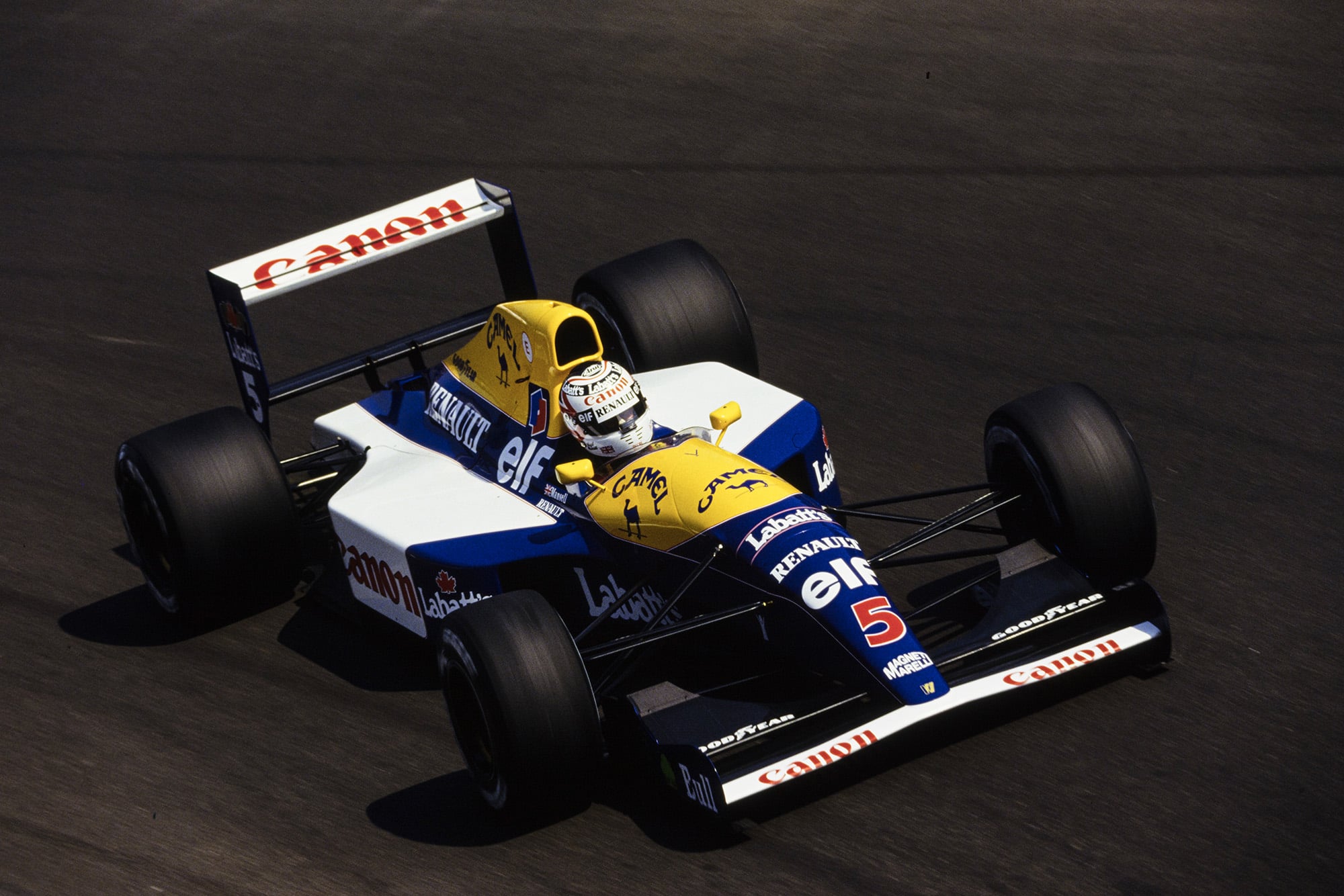 Nigel Mansell in the 1992 Williams FW14B