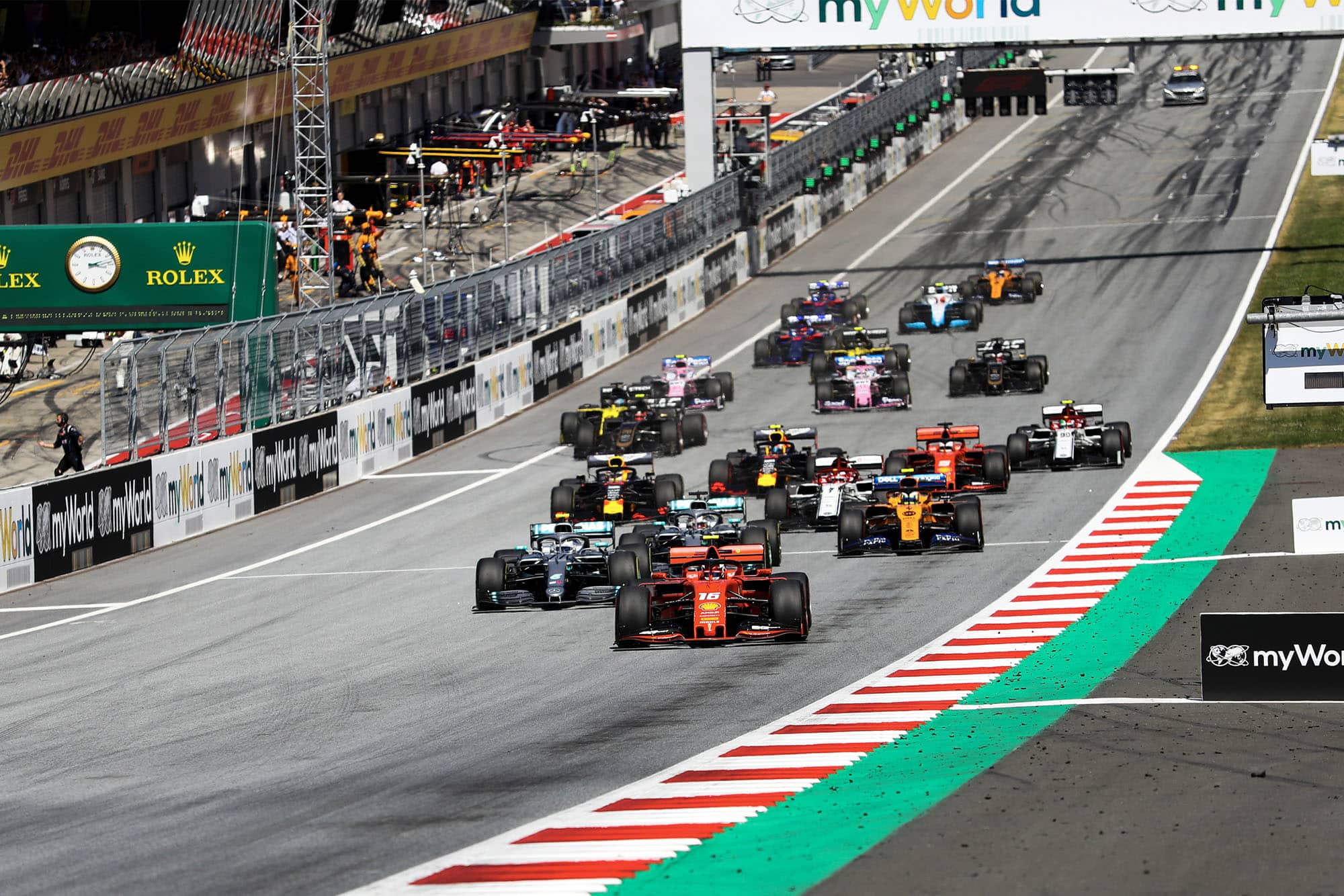 The start of the 2019 Austrian Grand Prix