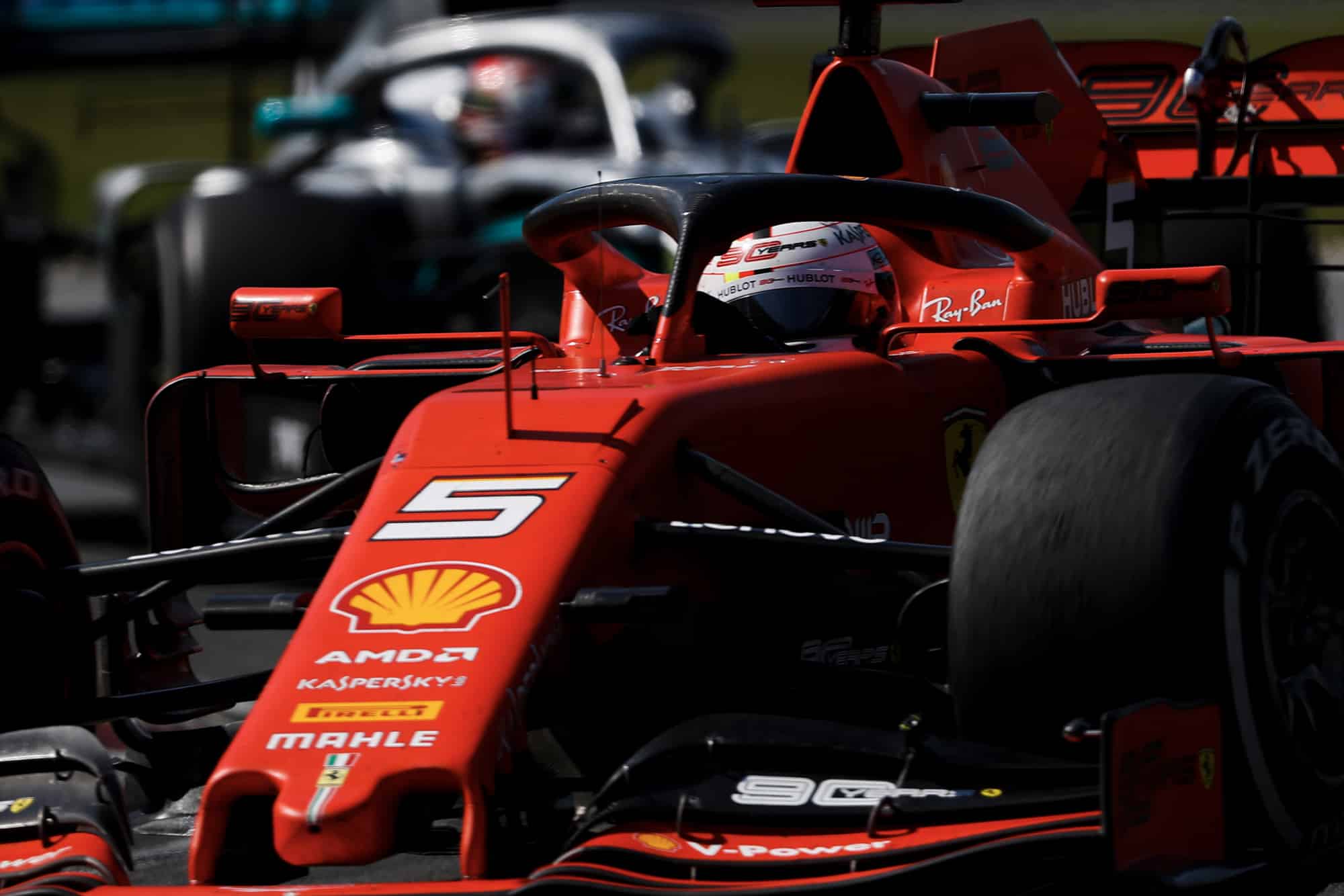 Lewis Hamilton stalks Sebastian Vettel during the 2019 Canadian Grand Prix