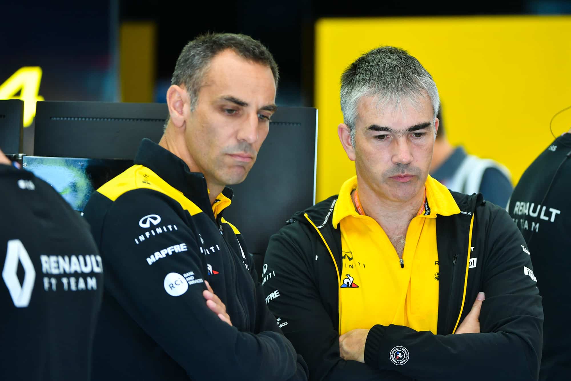 Cyril Abiteboul and Nick Chester at Renault F1 in 2019