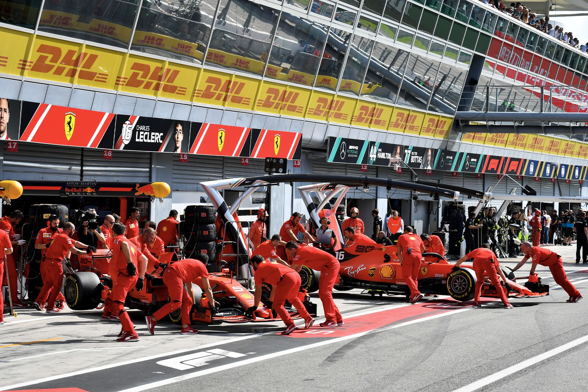 Ferrari during the Italian Grand Prix weekend