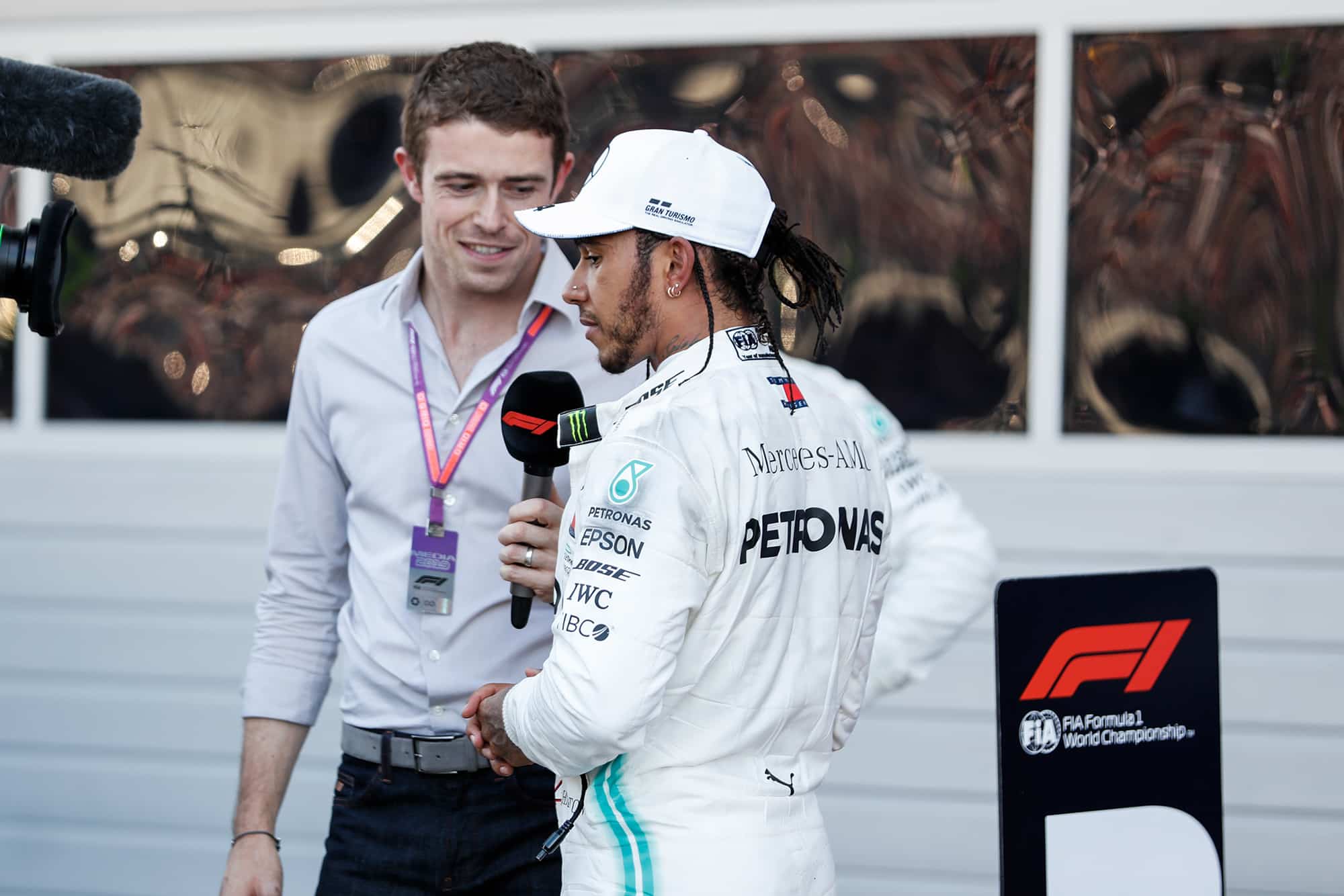 Paul di Resta interviews Lewis Hamilton